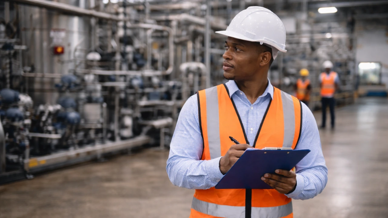 Graduate interns working in an automotive manufacturing facility in KwaZulu-Natal